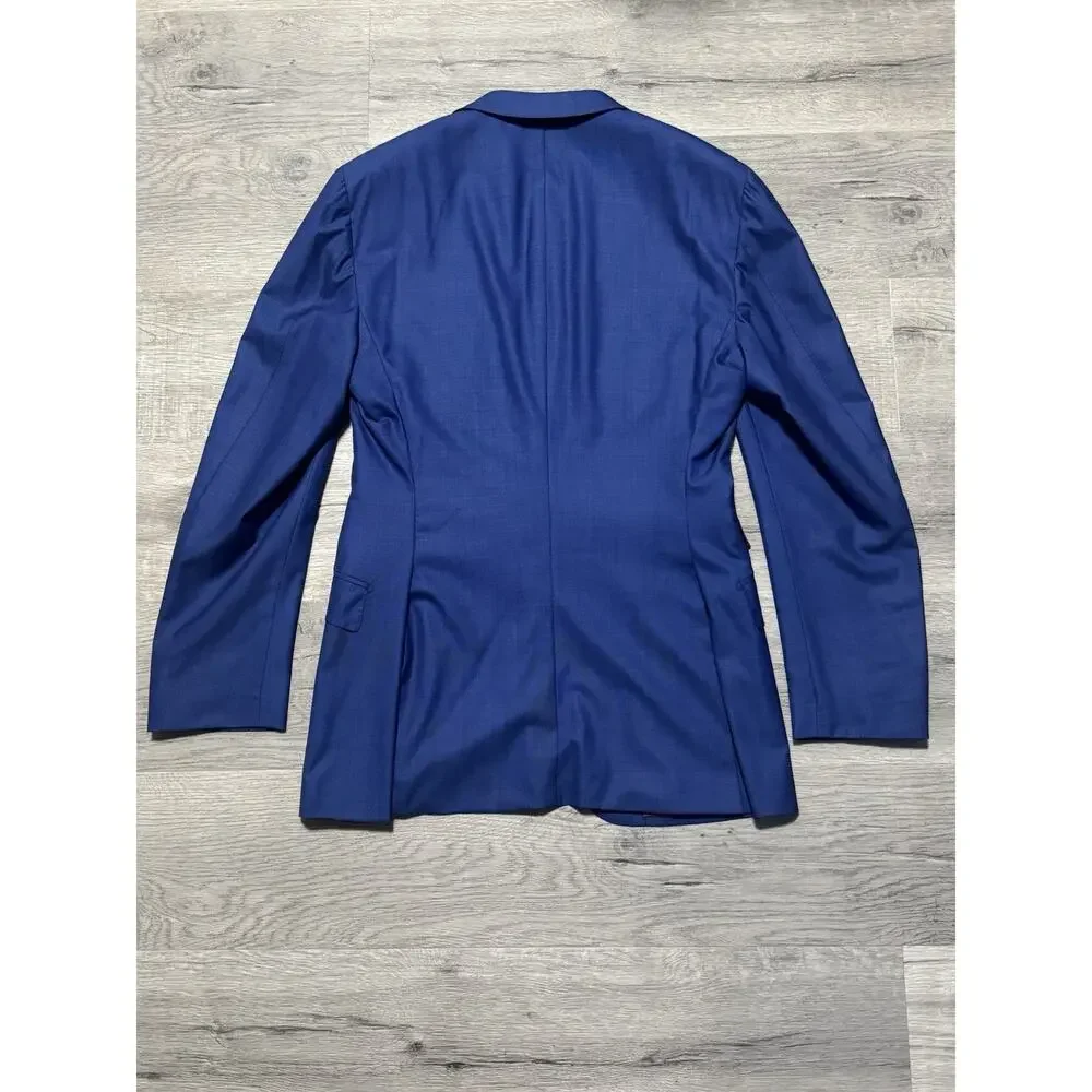 SuitSupply Sienna Jacket 42L Blue Drago Wool Super 130s Blazer Sport Coat EUC